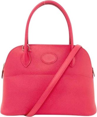 Herm&egrave;s Pre-owned Bolide 27 Handbag - Dames - Vintage Handtas - Roze - ONE Size - Leer - Vintage