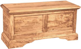 Biscottini International Ba&uacute;l De Estilo Country De Madera Maciza De Tilo Armaz&oacute;n Blanco Envejecido Acabado Con Efecto Natural L100 Xpr38xh48 Cm