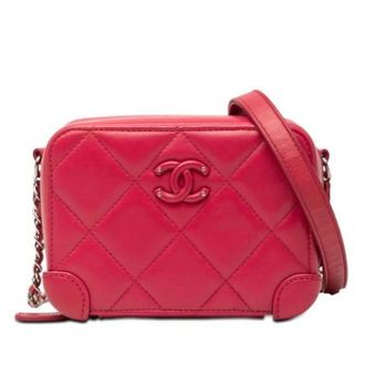 Chanel Pre-owned Cross Body Bags, female, Pink, Size: ONE SIZE Pre-owned Matelasse Shoulder Bag