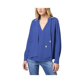 Elisabetta Franchi Dames, Blouses & Shirts, Blauw, Maat: M Viscose