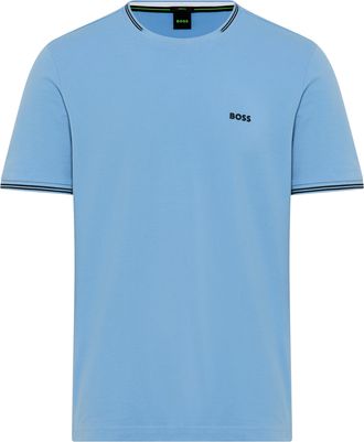 Boss Green by Hugo Boss T-Shirt BOSS GREEN Taul, Herren, Gr. 4XL, open blau469, Single Jersey, Obermaterial: 92% Baumwolle, 8% Elasthan, regular fit normal, Rundhals, Rippb&uuml;n