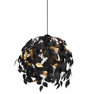 Trio Leuchten L&uacute;zete - L&aacute;mpara De Techo 1 Luz &Oslash; 38cm Hojas Negras
