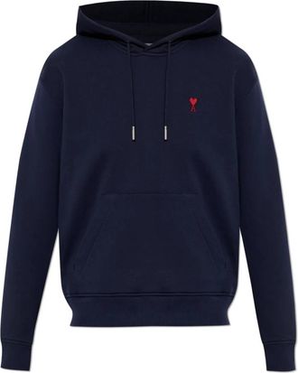 Ami Sweatshirt met geborduurd logo - Dames - Hoodies - Blauw - XL - Katoen - Hoodies & sweatvesten
