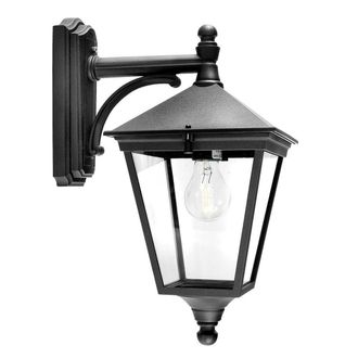 Netlighting Turin 1 Light Outdoor Wall Lantern Light Black IP54 E27