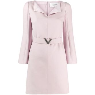 Valentino Garavani V Pave Belted Dress