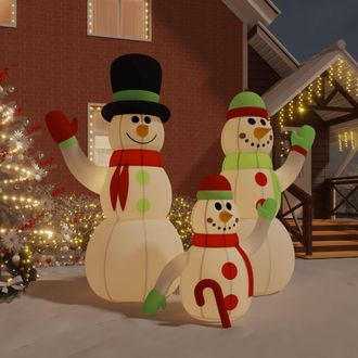 vidaXL Vidaxl - Familia De Mu&ntilde;ecos De Nieve Inflables Con Led 360 Cm