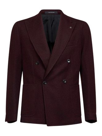 Tagliatore double-breasted peak-lapel blazer - Red