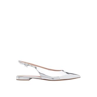 Gianvito Rossi Ballerinas, female, Gray, Size: 9 US Silver Pointed Toe Flats