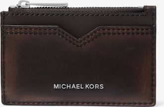 Michael Kors Hudson Burnished Leather Card Case