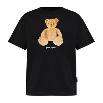 Palm Angels T-Shirts, male, Black, Size: XL Bear T-Shirt