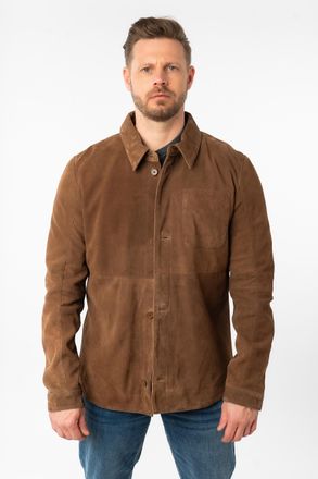 Mauritius Langarmhemd MAURITIUS MMJarom, Herren, Gr. 4XL, N-Gr, braun (light braun), Obermaterial: 100% Schafsleder. Futter: 100% Baumwolle. &Auml;rmelfutter: 100% P