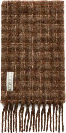 Our Legacy Sciarpa a quadri con frange - Marrone