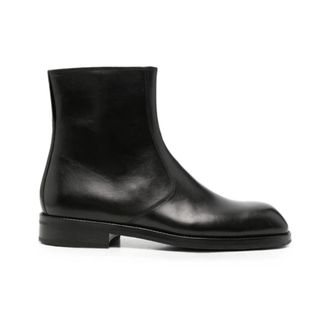 Christophe Lemaire Schoenen, Heren, Zwart, 42 EU, Leer, Enkellaarsjes met rits