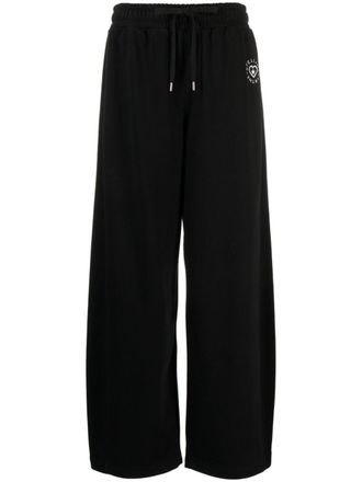 Stella McCartney Pantaloni sportivi con applicazione logo - Nero
