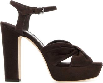 Jimmy Choo London Dark Brown Solid Heels