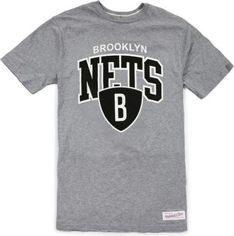 Mitchell & Ness T-Shirts, male, Gray, Size: XL Dark Gray Team Arch Tee