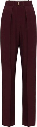 Elisabetta Franchi Chique Rechte Broek - Dames - Straight fit broeken - Rood - XL - Broeken