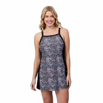 Free Country Womens Swim Dress with Built-in Biker Short