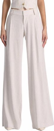 Alice & Olivia Eric Pant In Ivory