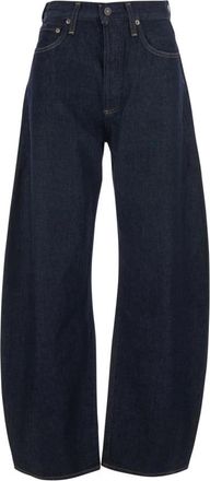A Gold E Luna High Rise Pieced Taper - Dames - Loose Fit Jeans - Blauw - W23 - Katoen - Jeans