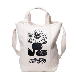 Kenzo Shopping Bags, female, White, ONE SIZE, Print Tote Bag