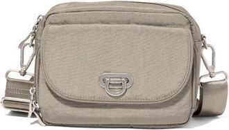 Baggallini Coastal Flip Lock Camera Bag Crossbody in Sterling Shimmer at Nordstrom