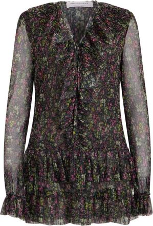 Philosophy di Lorenzo Serafini Sheer Blouse with Long Sleeves - female - Philosophy di Lorenzo Serafini - Blouses - Black - 2XS - Blouses & Shirts