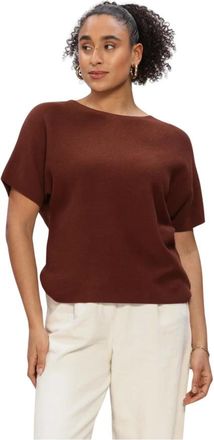 Knit-ted Truien & Vesten, Dames, Bruin, M, Katoen, EVA Top