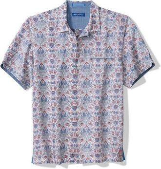 Tommy Bahama Santa Rosa Short Sleeve Button-Up Shirt in Lake at Nordstrom, Size Xxx-Large