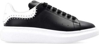 Alexander McQueen Alexander McQueen, Sneakers, male, Black, Size: 15 US Calfskin Chunky Sneakers with Textured Sole