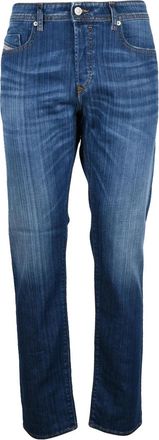 Diesel Blue Stretch Cotton Tapered Jeans