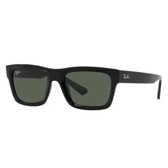 Ray-Ban Rechthoekige zonnebril met groene lenzen - unisex - Zonnebrillen - Zwart - 57 MM - Accessoires