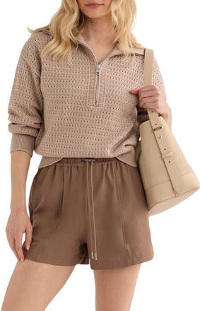 Varley Esmond Drawstring Shorts in Taupe Stone at Nordstrom, Size Large