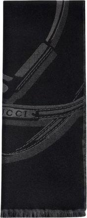 Gucci Sjaal Staffard 35x180 - Heren - Accessoires - Zwart - Maat: ONE Size Taf