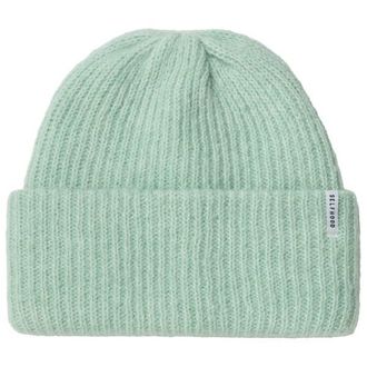 Selfhood Fluffy Beanie Mütze für Damen | grün