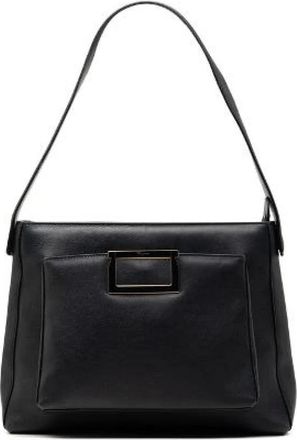 Ferragamo Pre-owned Shoulder Bags, female, Black, Size: ONE SIZE Pre-owned Leather Shoulder Bag