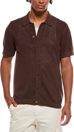 Onia Crochet Knit Button Up