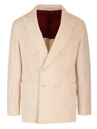 Brunello Cucinelli Deconstructed Jacket Giacche Beige-Uomo