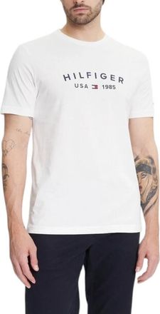 Tommy Hilfiger Logo T-Shirt - Heren - T-shirts - Wit - 2XL - Katoen - Tops