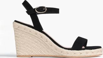 Stuart Weitzman Womens Teddi Espadrille Wedge Sandals In Black