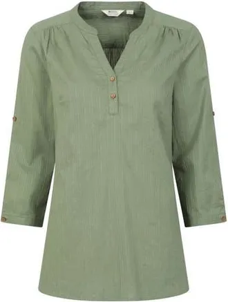 Mountain Warehouse Petra Relaxed Fit 3/4 Sleeve Shirt in Light Khaki at Nordstrom, Size 10