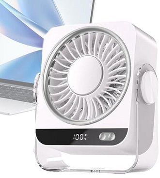 No Brand Ventilador De Escritorio Con Elemento Refrigerante, Mini Ventilador, Pantalla Digital De Potencia, Enfriador De Aire, Ventilador Usb, Mini Aire Acondi