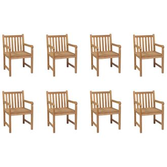 vidaXL Sillas De Jard&iacute;n 8 Unidades Madera Maciza De Teca Vidaxl