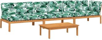 vidaXL Set De Sof&aacute;s De Palets De Jard&iacute;n Y Cojines 4 Pzas Madera Acacia Vidaxl