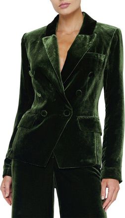 L'agence Kenzie Double Breasted Silk-Blend Blazer
