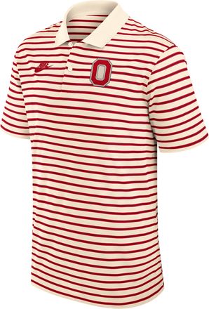 Nike Ohio State Legacy Striped Nike Mens Dri-FIT College Polo in Brown | 02LX0DNQOBV-WT3