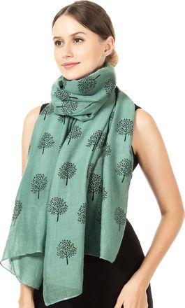 World of Shawls Mulberry Tree Scarf Shawl Wrap Soft Warm (Pistachio - Stitched Ends)