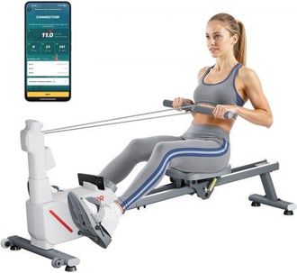 OEM M&aacute;quina De Remo Magn&eacute;tica Silenciosa, Con 16 Niveles De Resistencia Ajustables, Con Rieles Deslizantes Dobles Y Pantalla Lcd, Compatible Con Aplicaci&oacute;