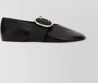 Jil Sander leather buckle ballerina flats