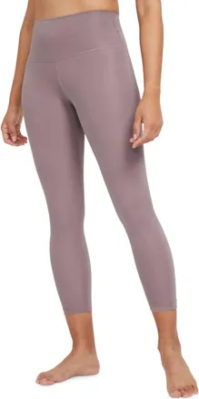Nike Yoga 7/8 Length Leggings In Purple